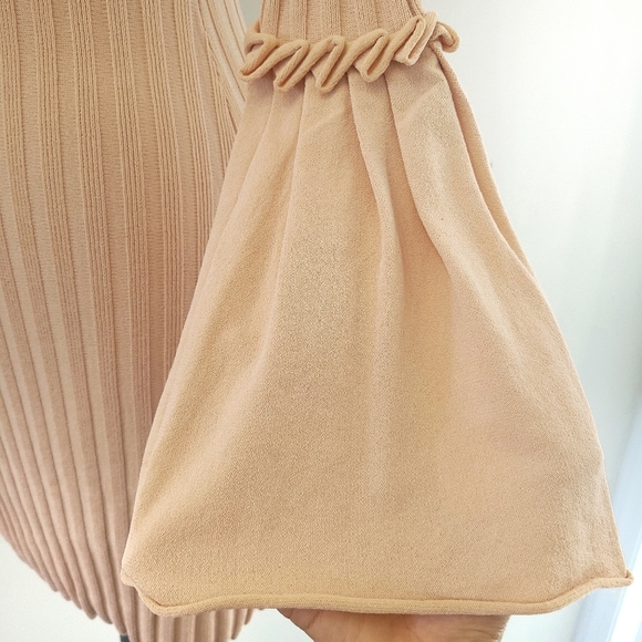 C/MEO Collective Revolve Ribbed Textured Knit 70s Bell Sleeve Cutout Mini Dress - Picture 8 of 12